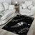 Aloha Hawaii Floral Tapa Area Rug Patchwork Charcoal - Polynesian Pride