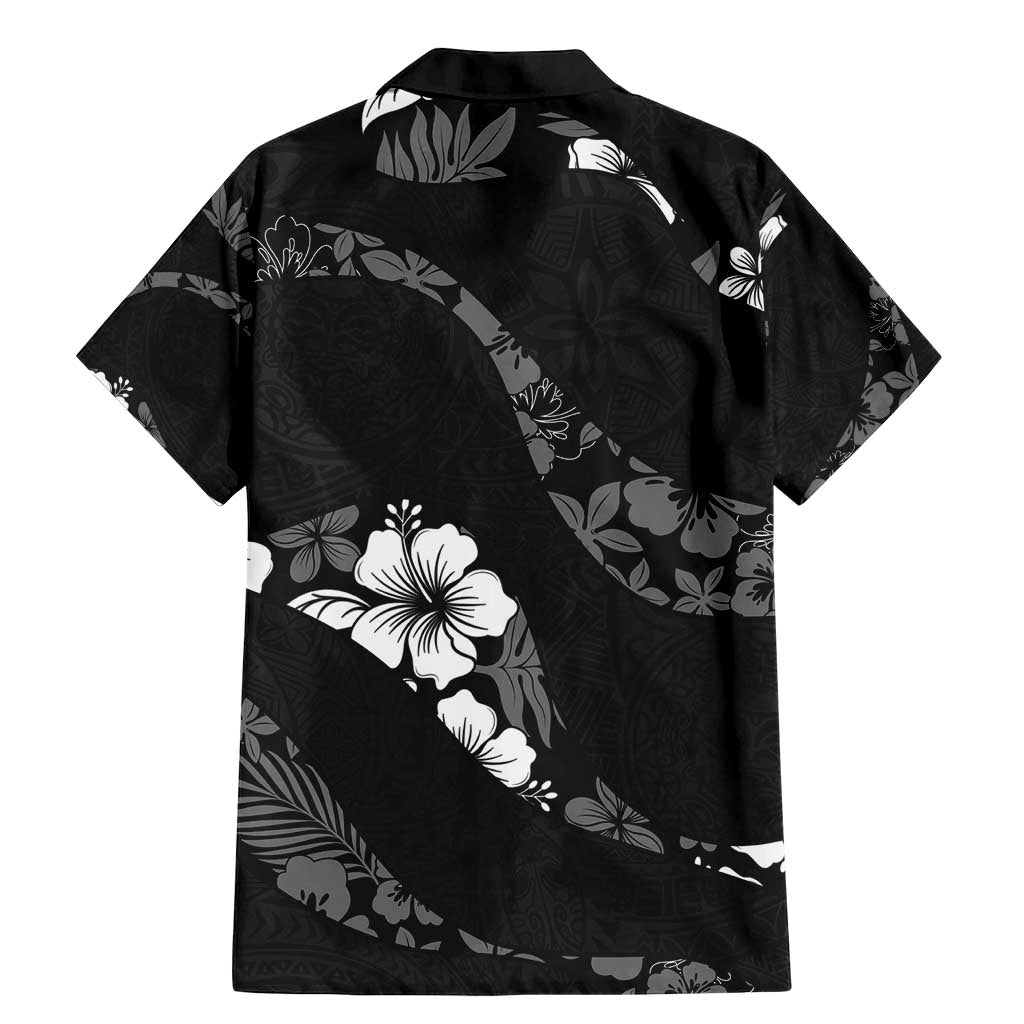 Aloha Hawaii Floral Tapa Family Matching Mermaid Dress and Hawaiian Shirt Patchwork Charcoal LT7 - Polynesian Pride