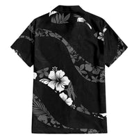 Aloha Hawaii Floral Tapa Family Matching Off Shoulder Maxi Dress and Hawaiian Shirt Patchwork Charcoal LT7 - Polynesian Pride