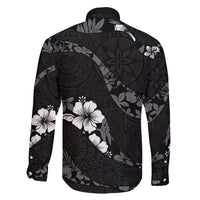 Aloha Hawaii Floral Tapa Family Matching Summer Maxi Dress and Hawaiian Shirt Patchwork Charcoal LT7 - Polynesian Pride