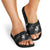 Aloha Hawaii Floral Tapa Slide Sandals Patchwork Charcoal - Polynesian Pride