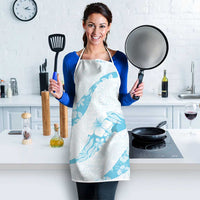 Aloha Hawaii Floral Tapa Apron Patchwork Turquoise - Polynesian Pride