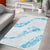 Aloha Hawaii Floral Tapa Area Rug Patchwork Turquoise - Polynesian Pride