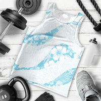 Aloha Hawaii Floral Tapa Men Tank Top Patchwork Turquoise - Polynesian Pride