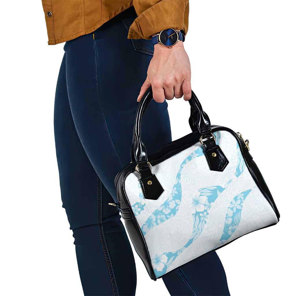 Aloha Hawaii Floral Tapa Shoulder Handbag Patchwork Turquoise - Polynesian Pride