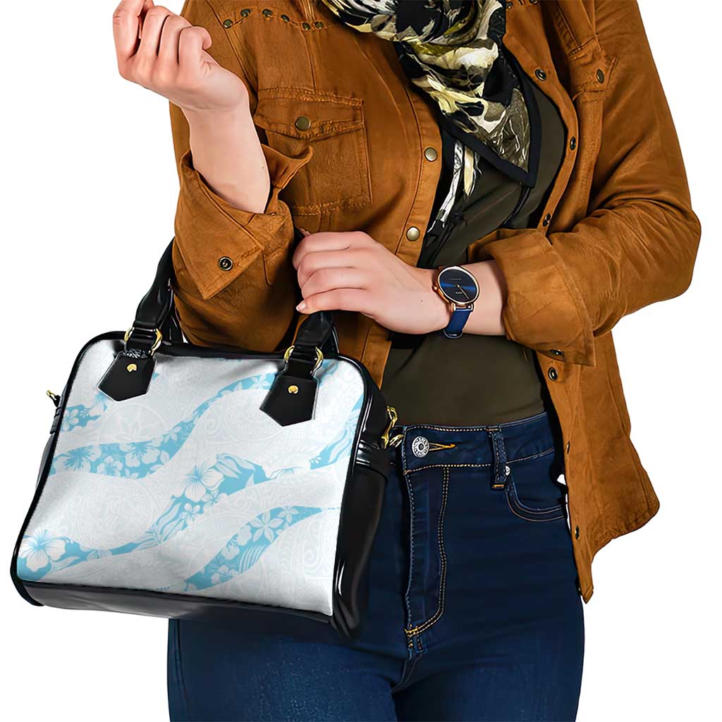 Aloha Hawaii Floral Tapa Shoulder Handbag Patchwork Turquoise - Polynesian Pride