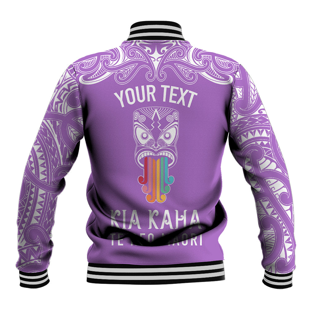 personalised-kia-kaha-te-reo-maori-baseball-jacket-hei-tiki-mix-koru-purple