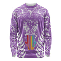 personalised-kia-kaha-te-reo-maori-long-sleeve-shirt-hei-tiki-mix-koru-purple
