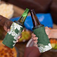 Ia Orana Tahiti Tiare 4 in 1 Can Cooler Tumbler Sage Green Lei LT7 - Polynesian Pride