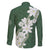 Ia Orana Tahiti Tiare Family Matching Summer Maxi Dress and Hawaiian Shirt Sage Green Lei - Polynesian Pride