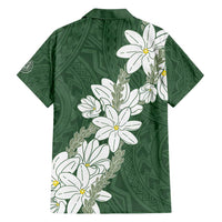 Ia Orana Tahiti Tiare Hawaiian Shirt Sage Green Lei - Polynesian Pride