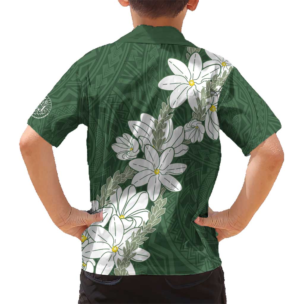 Ia Orana Tahiti Tiare Hawaiian Shirt Sage Green Lei - Polynesian Pride