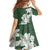 Ia Orana Tahiti Tiare Kid Short Sleeve Dress Sage Green Lei - Polynesian Pride
