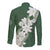 Ia Orana Tahiti Tiare Long Sleeve Button Shirt Sage Green Lei - Polynesian Pride