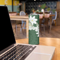 Ia Orana Tahiti Tiare Skinny Tumbler Sage Green Lei LT7 - Polynesian Pride