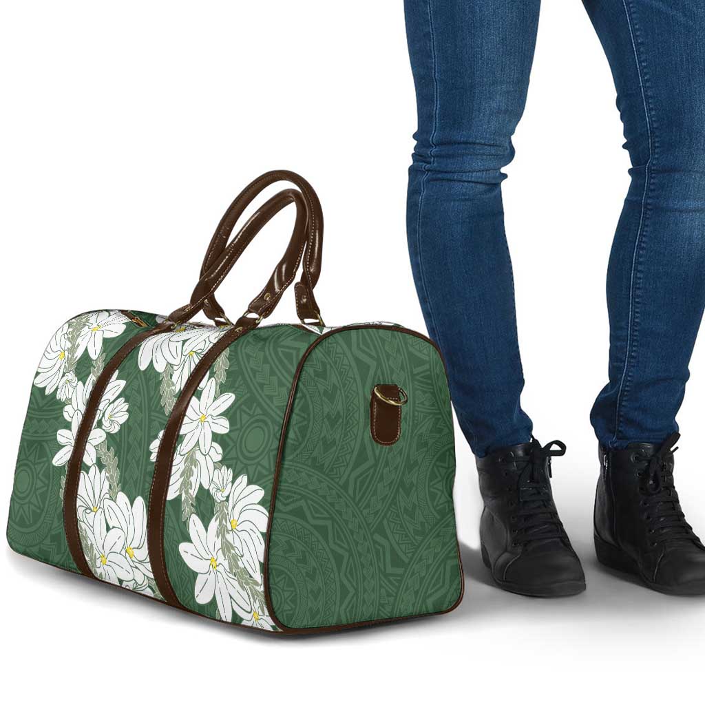 Ia Orana Tahiti Tiare Travel Bag Sage Green Lei - Polynesian Pride
