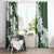 Ia Orana Tahiti Tiare Window Curtain Sage Green Lei - Polynesian Pride