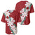 Ia Orana Tahiti Tiare Baseball Jersey Crimson Lei - Polynesian Pride