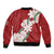 Ia Orana Tahiti Tiare Bomber Jacket Crimson Lei - Polynesian Pride