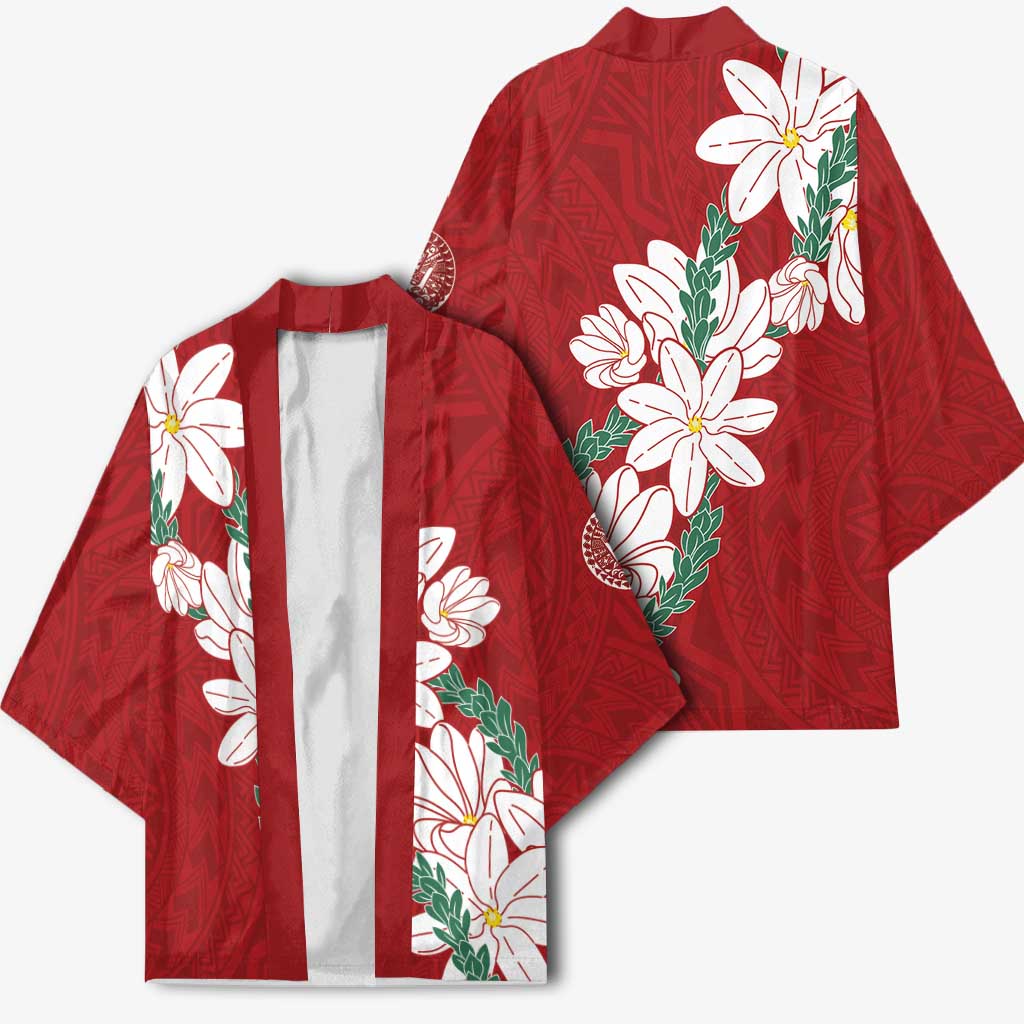 Ia Orana Tahiti Tiare Kimono Crimson Lei LT7 - Polynesian Pride