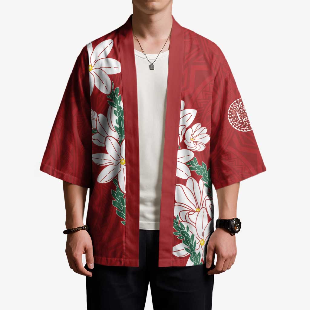 Ia Orana Tahiti Tiare Kimono Crimson Lei LT7 - Polynesian Pride