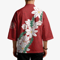 Ia Orana Tahiti Tiare Kimono Crimson Lei LT7 - Polynesian Pride
