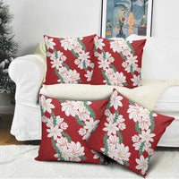 Ia Orana Tahiti Tiare Pillow Cover Crimson Lei - Polynesian Pride