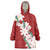 Ia Orana Tahiti Tiare Wearable Blanket Hoodie Crimson Lei - Polynesian Pride