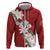 Ia Orana Tahiti Tiare Zip Hoodie Crimson Lei - Polynesian Pride