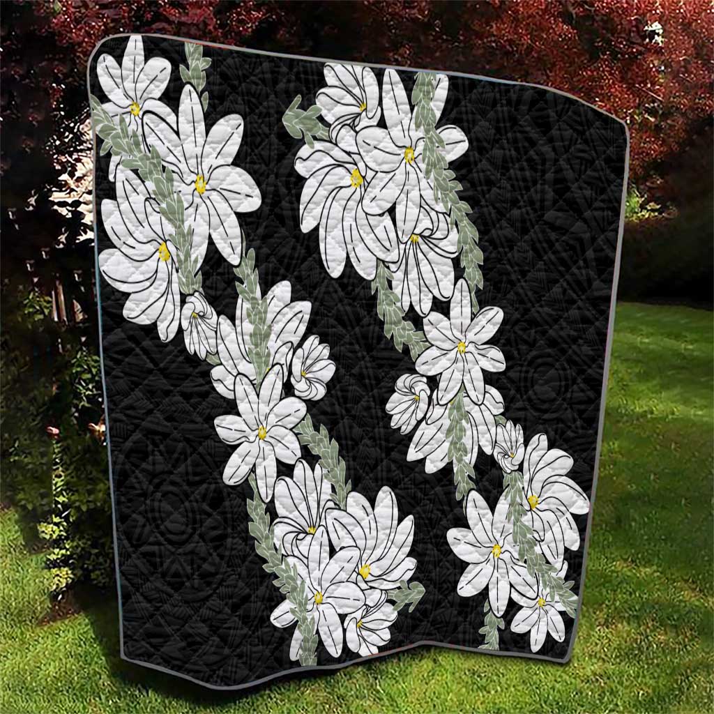 Ia Orana Tahiti Tiare Quilt Black Lei LT7 - Polynesian Pride