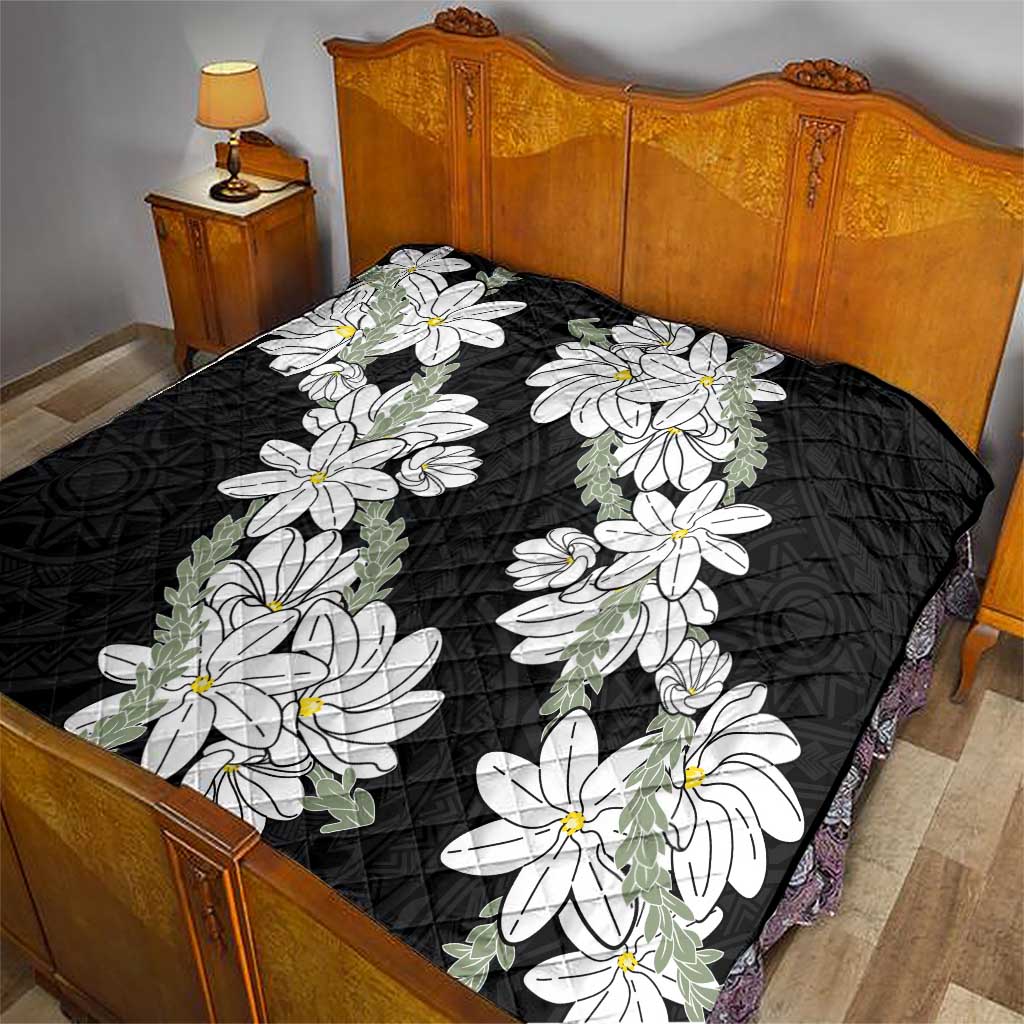 Ia Orana Tahiti Tiare Quilt Black Lei LT7 - Polynesian Pride