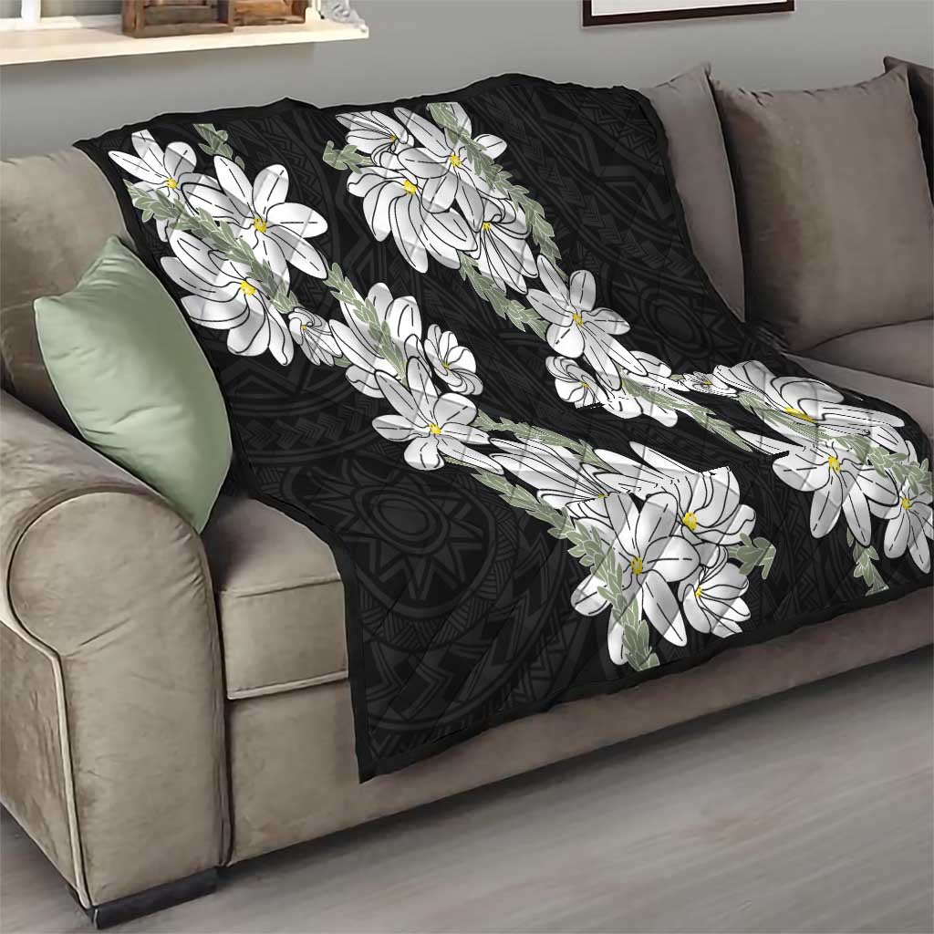 Ia Orana Tahiti Tiare Quilt Black Lei LT7 - Polynesian Pride