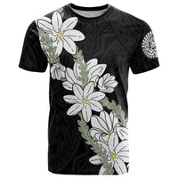 Ia Orana Tahiti Tiare T Shirt Black Lei - Polynesian Pride