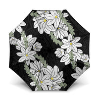 Ia Orana Tahiti Tiare Umbrella Black Lei LT7 One Size Folded 11.42 inch Opened Diameter 37.4 inch Black - Polynesian Pride