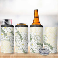 Ia Orana Tahiti Tiare 4 in 1 Can Cooler Tumbler Lemon Yellow Lei LT7 - Polynesian Pride