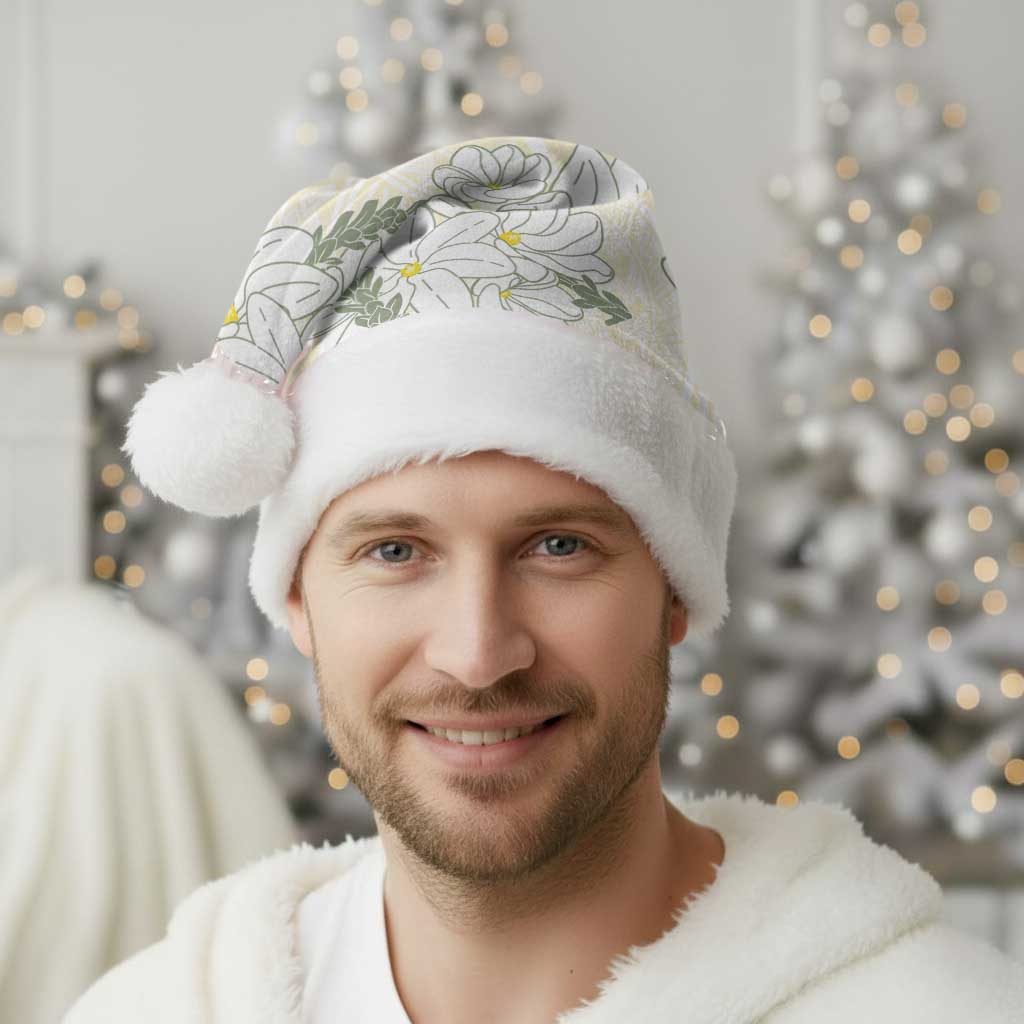 Ia Orana Tahiti Tiare Christmas Santa Hat Lemon Yellow Lei LT7 - Polynesian Pride