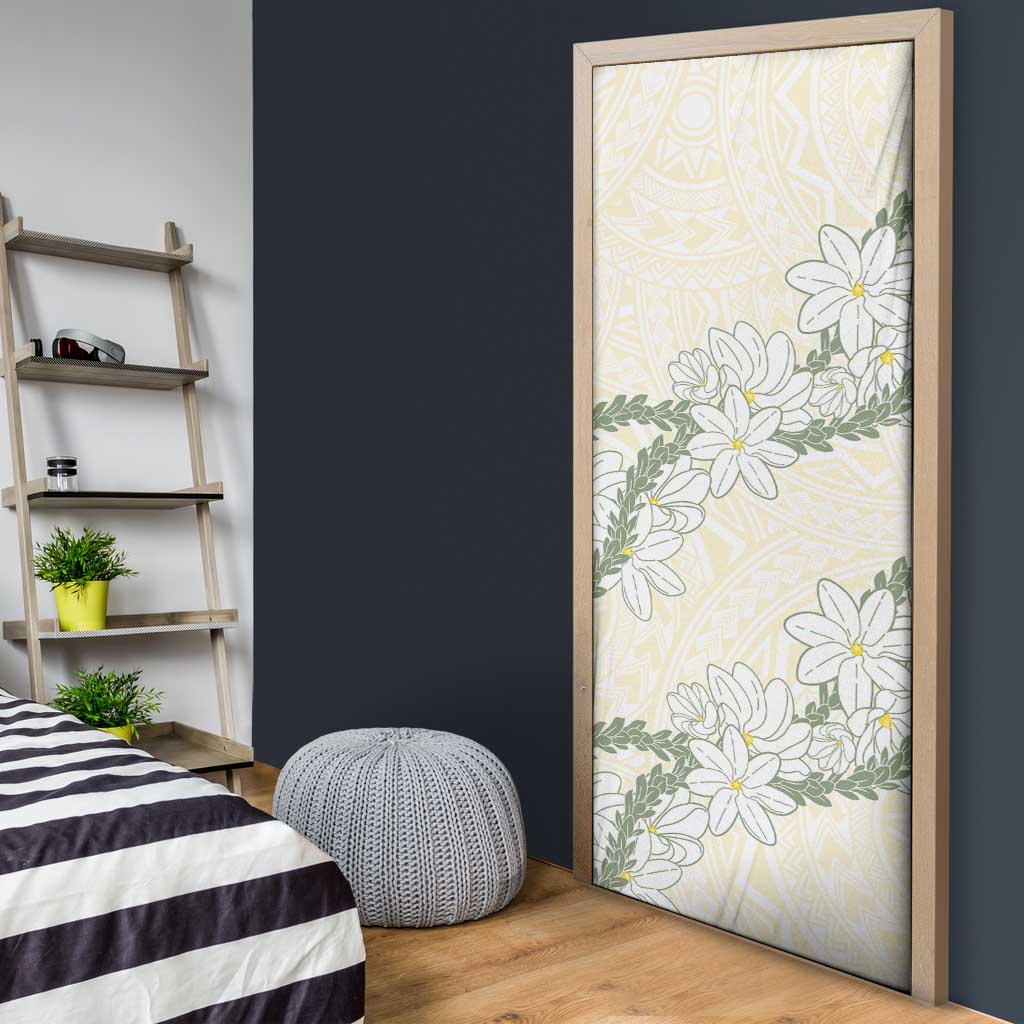 Ia Orana Tahiti Tiare Door Cover Lemon Yellow Lei - Polynesian Pride