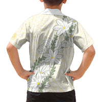 Ia Orana Tahiti Tiare Family Matching Short Sleeve Bodycon Dress and Hawaiian Shirt Lemon Yellow Lei LT7 - Polynesian Pride
