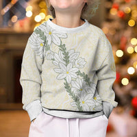 Ia Orana Tahiti Tiare Kid Ugly Christmas Sweater Lemon Yellow Lei LT7 - Polynesian Pride
