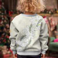 Ia Orana Tahiti Tiare Kid Ugly Christmas Sweater Lemon Yellow Lei LT7 - Polynesian Pride