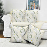 Ia Orana Tahiti Tiare Pillow Cover Lemon Yellow Lei - Polynesian Pride