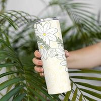 Ia Orana Tahiti Tiare Skinny Tumbler Lemon Yellow Lei LT7 - Polynesian Pride