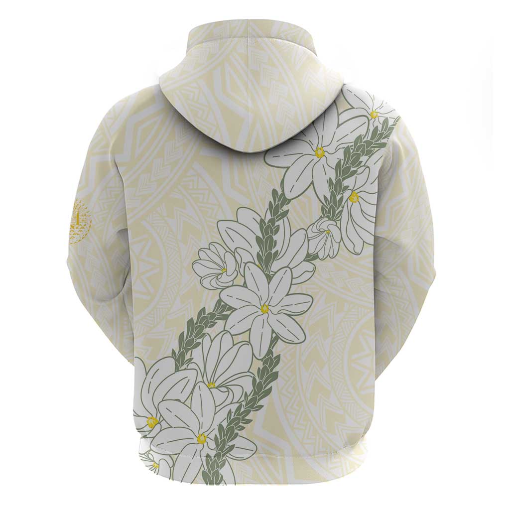 Ia Orana Tahiti Tiare Zip Hoodie Lemon Yellow Lei - Polynesian Pride