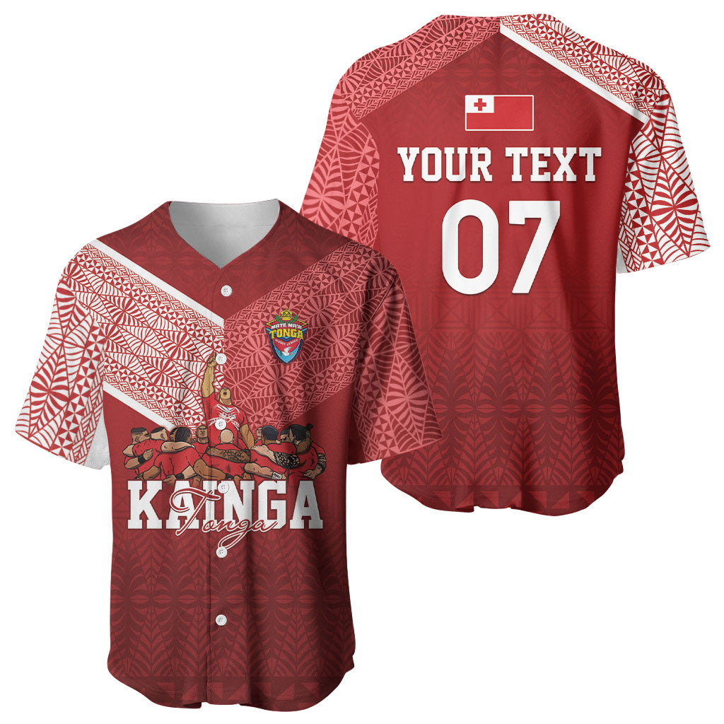 Mate Ma'a Tonga Custom Ngatu Baseball Jersey Kainga - Sipi Tau LT7 - Polynesian Pride