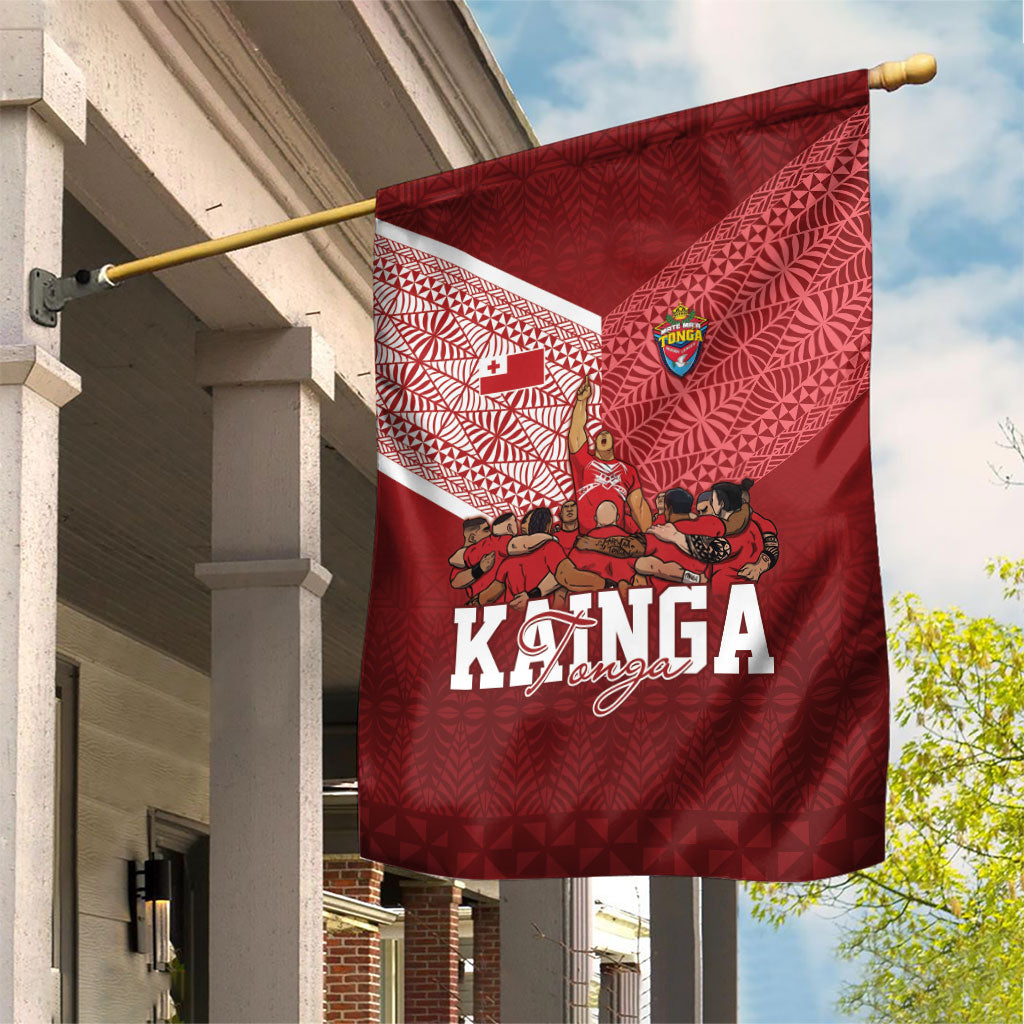 Mate Ma'a Tonga Ngatu Garden Flag Kainga - Sipi Tau LT7 House Flag Red - Polynesian Pride