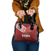 Mate Ma'a Tonga Ngatu Shoulder Handbag Kainga - Sipi Tau LT7 One Size Red - Polynesian Pride