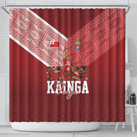 Mate Ma'a Tonga Ngatu Shower Curtain Kainga - Sipi Tau LT7 - Polynesian Pride