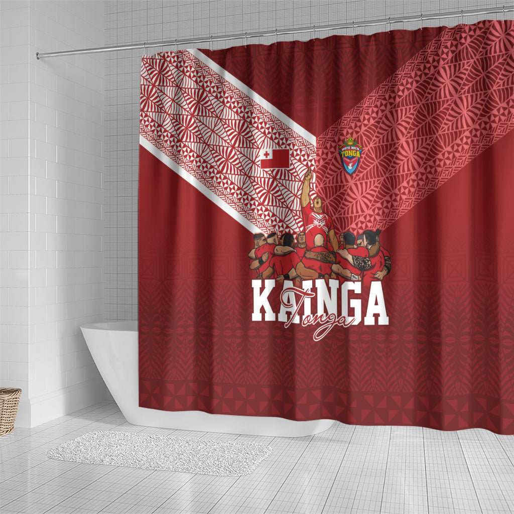 Mate Ma'a Tonga Ngatu Shower Curtain Kainga - Sipi Tau LT7 - Polynesian Pride