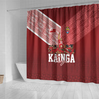 Mate Ma'a Tonga Ngatu Shower Curtain Kainga - Sipi Tau LT7 - Polynesian Pride