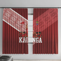 Mate Ma'a Tonga Ngatu Window Curtain Kainga - Sipi Tau LT7 With Hooks Red - Polynesian Pride